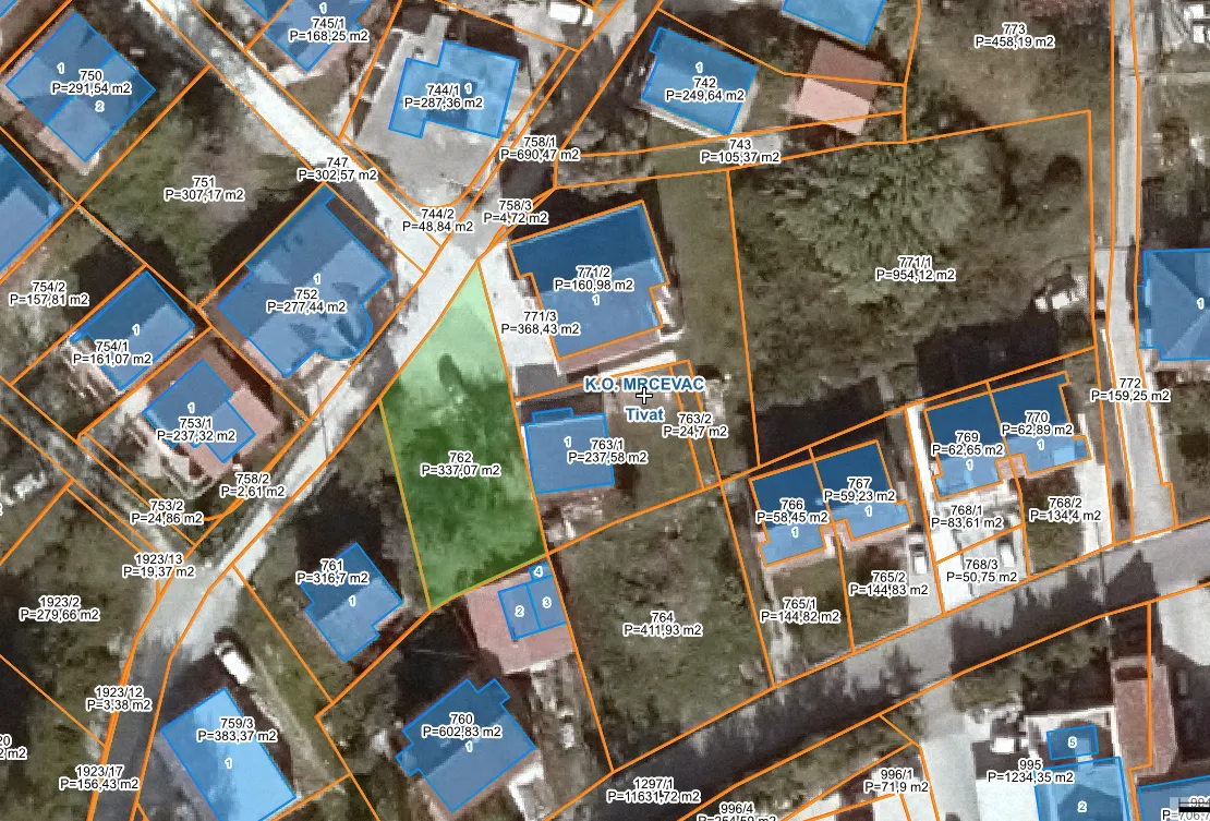 Prodaja, plac, 337m², Gradiošnica, Tivat
