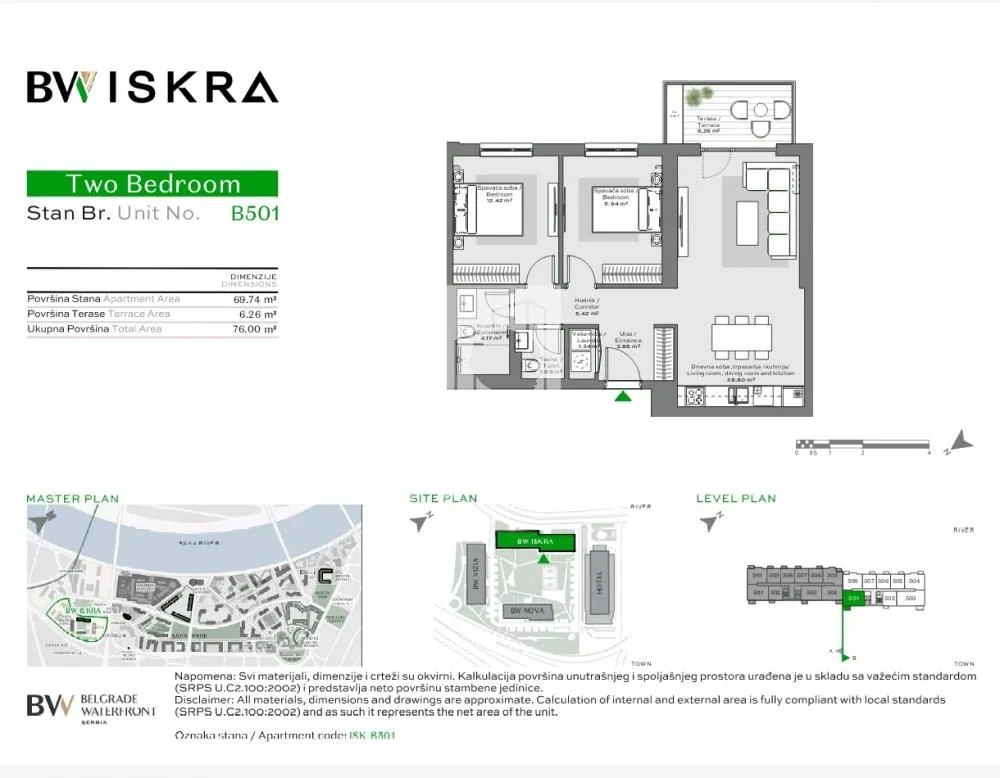 Prodaja, trosoban stan, 77m², Savski Venac, Beograd