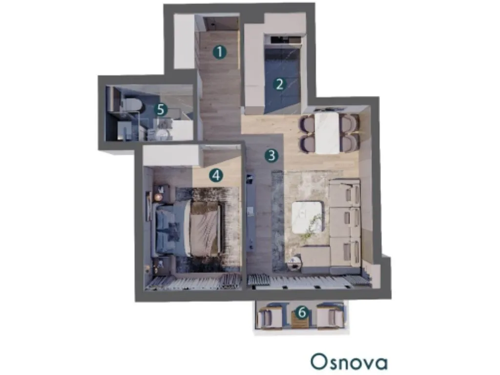 Sale, two bedroom apartment, 52m², Altina, Beograd