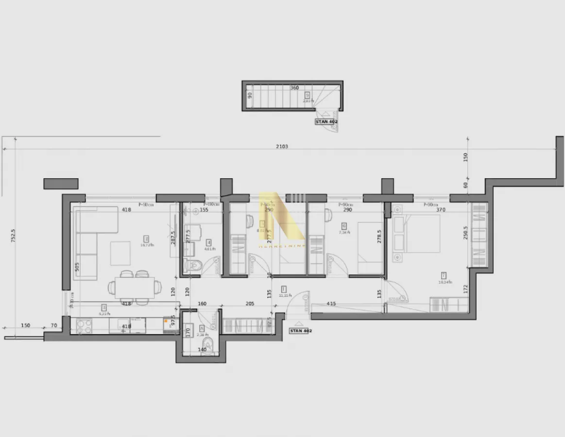 Prodaja, trosoban stan, 73m², Telep, Novi Sad Sve Podlokacije