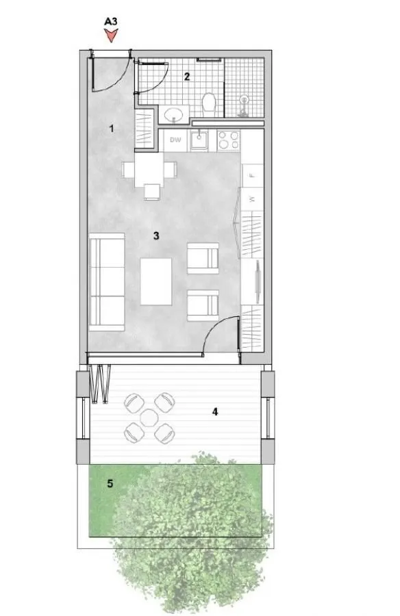 Prodaja, garsonjera, 52m², Tivat, Crna Gora