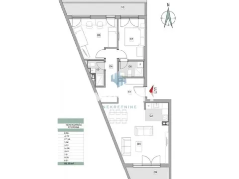 Izdavanje, trosoban stan, 90m², Novi Beograd Blok 67, Novi Beograd Sve Podlokacije - image 17