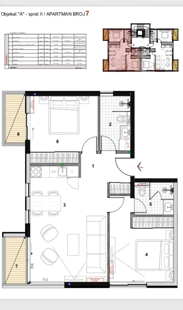 Prodaja, dvosoban stan, 66m², Tivat, Crna Gora