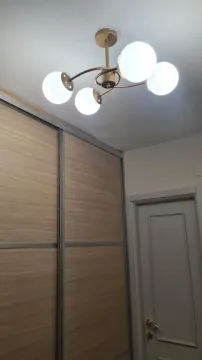 Moderna plafonjera i ugradni plakar sa drvenom teksture u hodniku. - image 20
