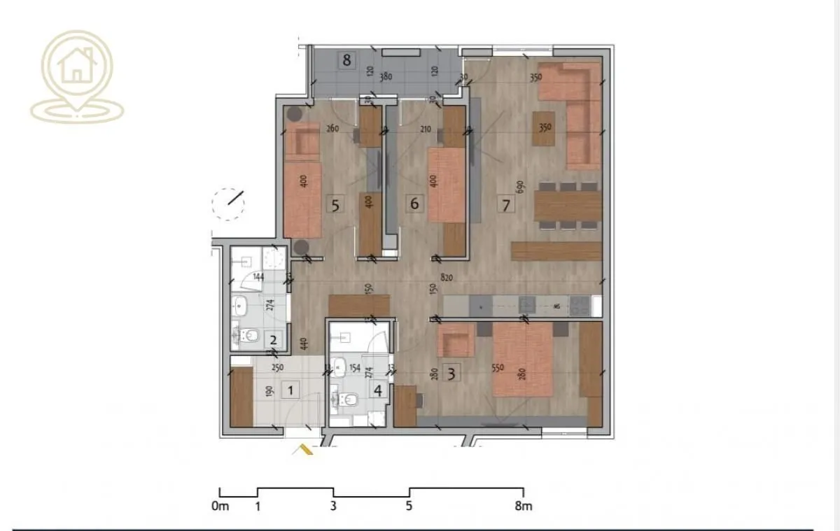 Prodaja, trosoban stan, 82m², Medijana, Niš