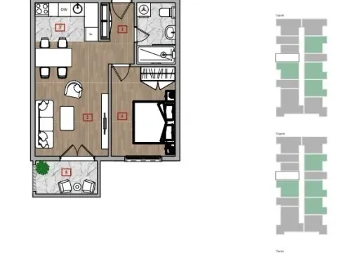 Prodaja, jednosoban stan, 43m², Zabjelo, Podgorica - image 3