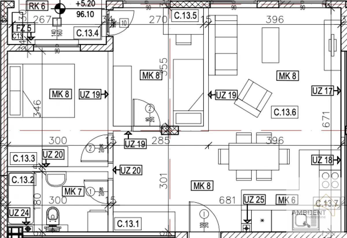 Prodaja, dvosoban stan, 63m², Novi Banovci, Stara Pazova
