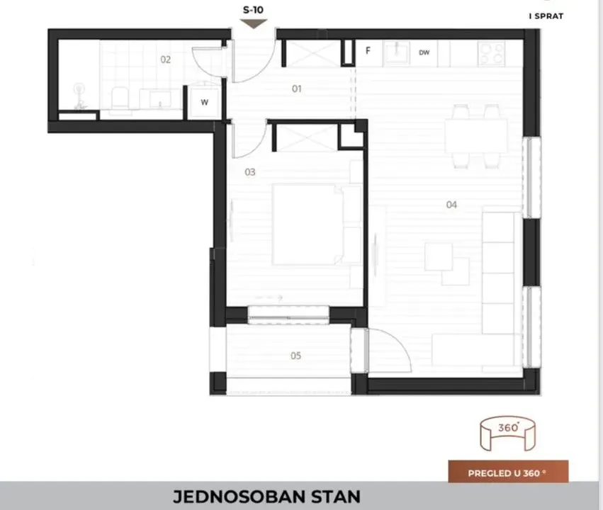 Prodaja, jednosoban stan, 51m², Tološi, Podgorica