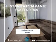 Izdavanje, jednosoban stan, 50m², Šušanj, Bar - image 1