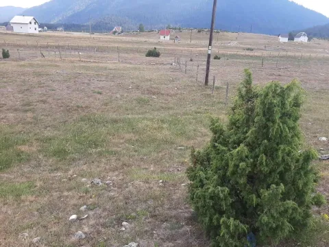 Prostrani travnati plac na planini okružen prirodom i rijetkim kućama. - image 3