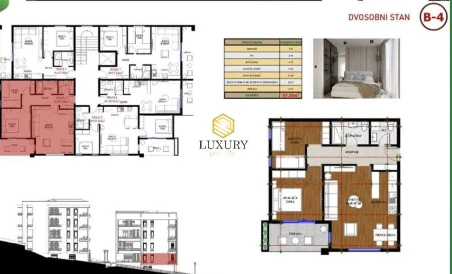 Prodaja, dvosoban stan, 68m², Gorica C, Podgorica