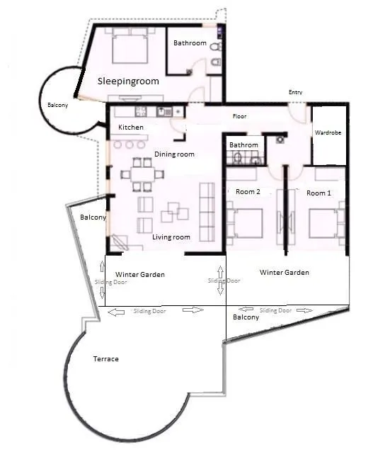 Sale, three bedroom apartment, 240m², Dobre Vode, Bar