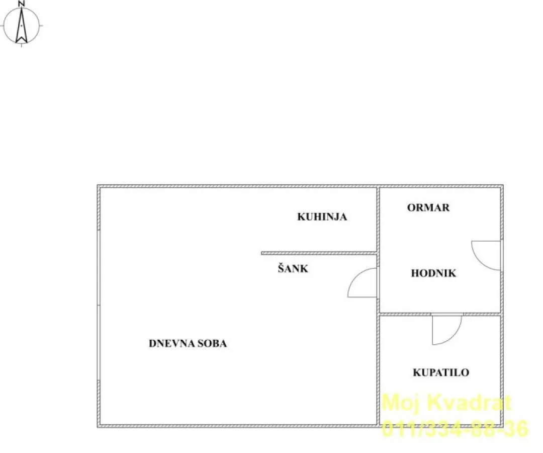 Prodaja, garsonjera, 21m², Stari Merkator, Novi Beograd Sve Podlokacije