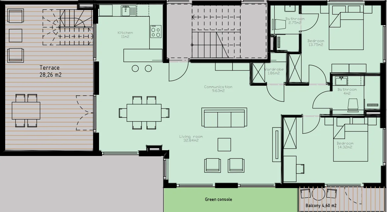 Prodaja, dvosoban stan, 21798m², Tivat, Crna Gora