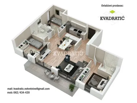 Prodaja, četvorosoban stan, 96m², Lekino Brdo, Voždovac Sve Podlokacije - image 2