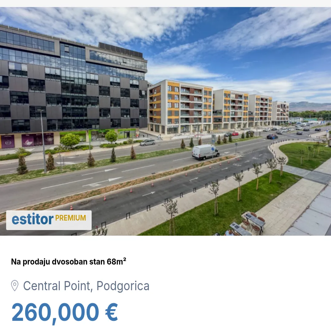 Sale, two bedroom apartment, 68m², Central Point, Podgorica