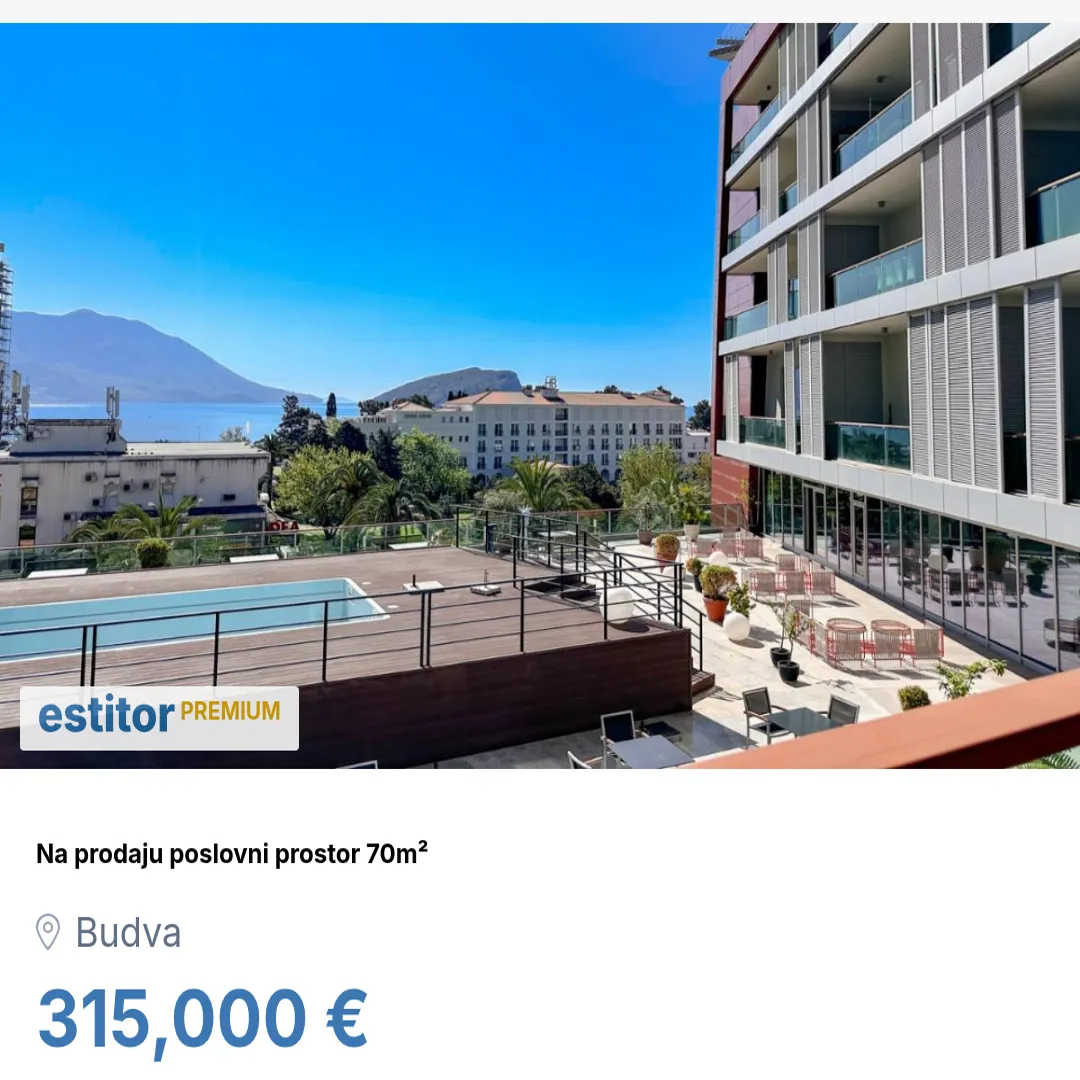 Prodaja, poslovni prostor, 70m², Budva, Crna Gora