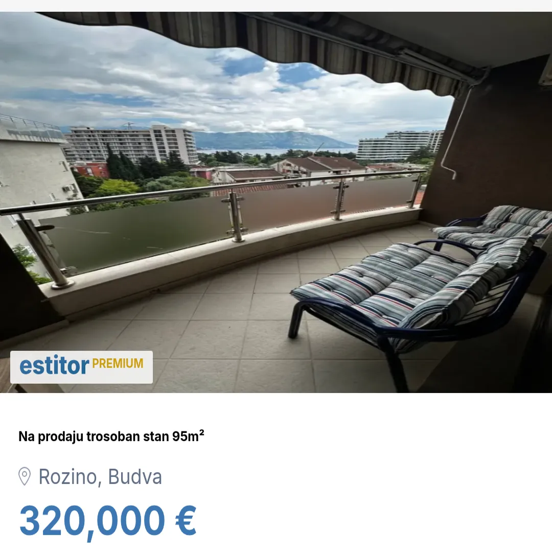 Prodaja, trosoban stan, 95m², Rozino, Budva