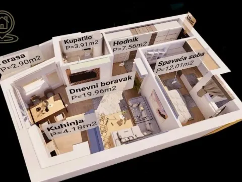 Prodaja, dvosoban stan, 50m², Palilula, Niš - image 8