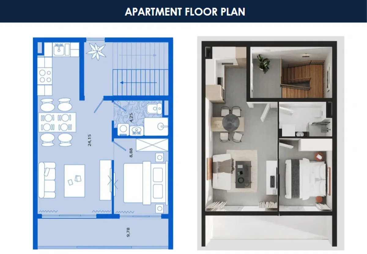 Prodaja, jednosoban stan, 47m², Tivat, Crna Gora