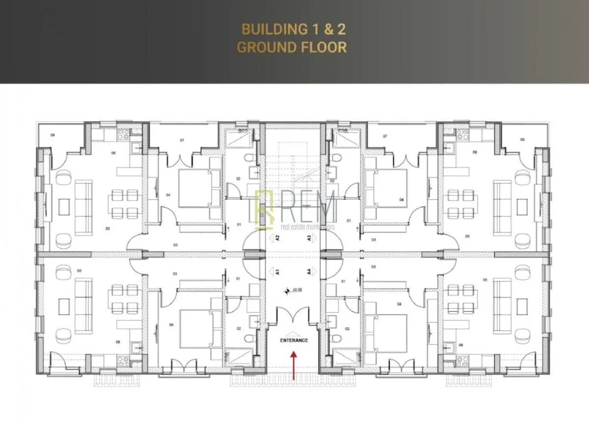 Prodaja, jednosoban stan, 49m², Risan, Kotor
