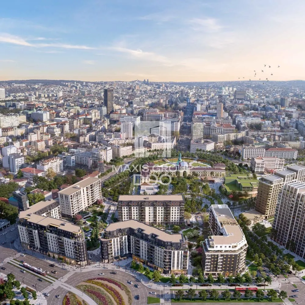 Sale, two bedroom apartment, 53m², Savski Venac, Beograd