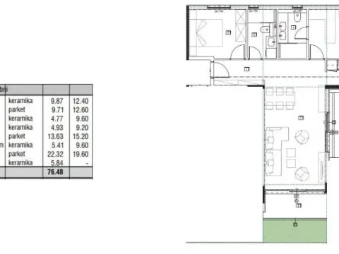 Sale, two bedroom apartment, 76m², Radanovići, Kotor - image 3