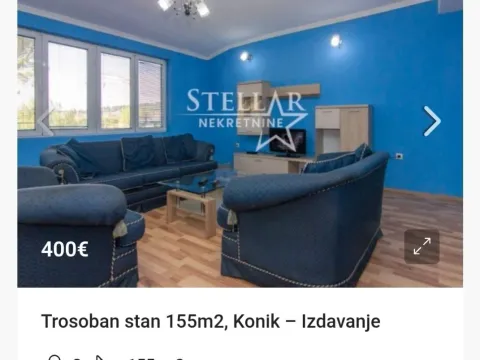Izdavanje, trosoban stan, 155m², Konik, Podgorica - image 2