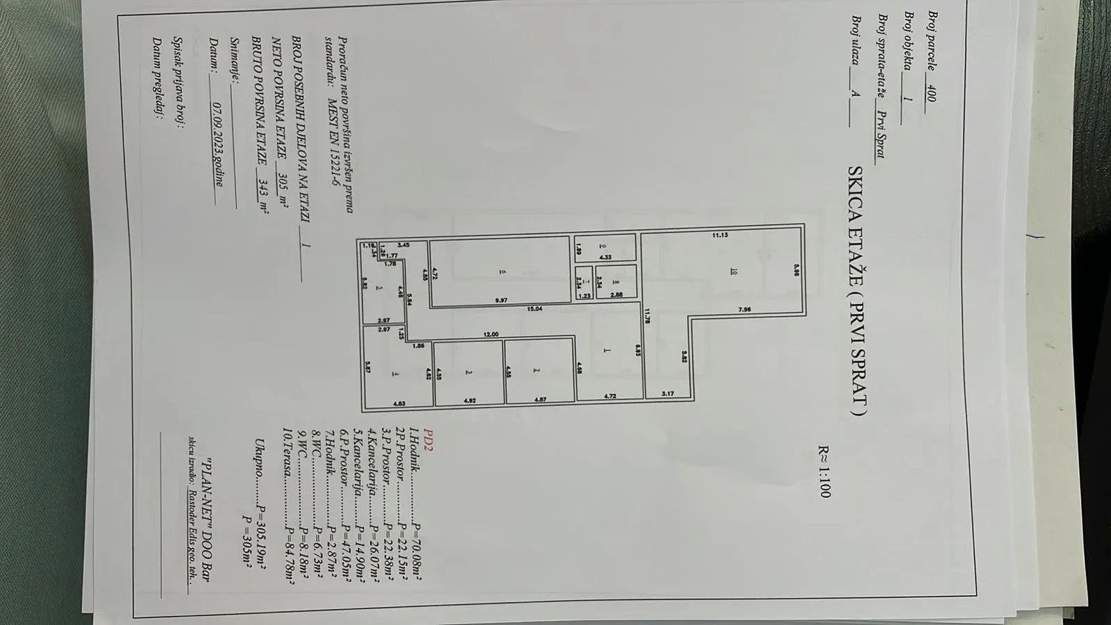 Sale, office space, 615m², Kubasi, Kotor