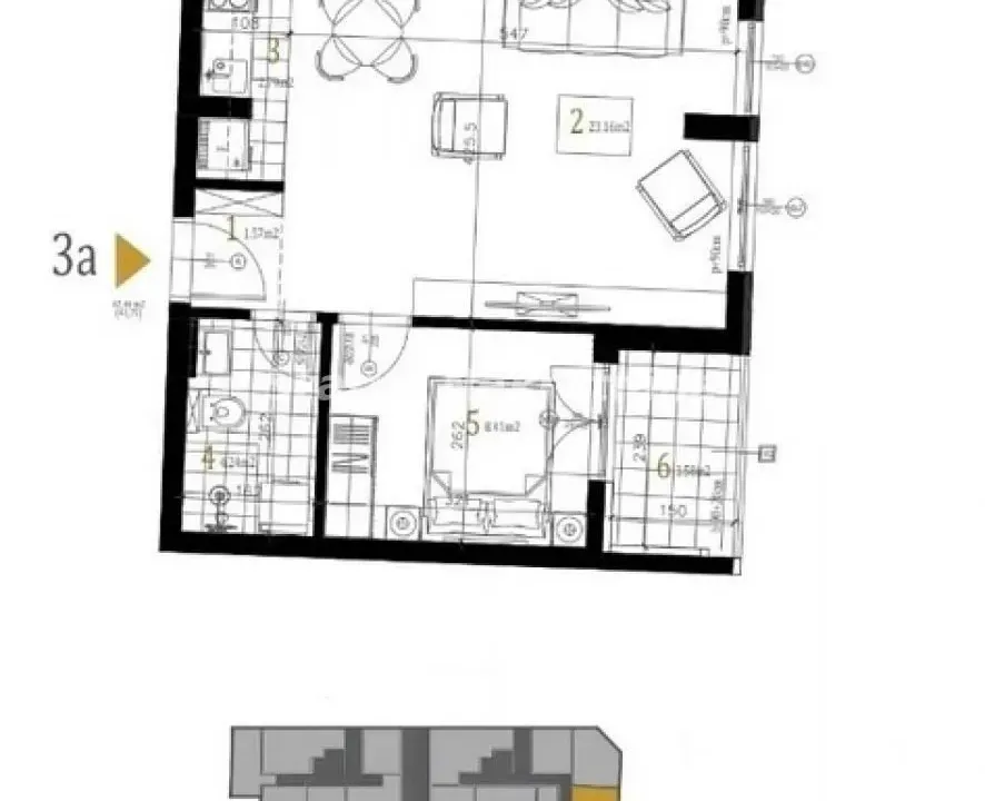 Prodaja, dvosoban stan, 43m², Petrovaradin, Novi Sad