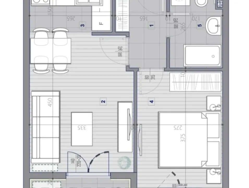 Prodaja, jednosoban stan, 40m², Zabjelo, Podgorica