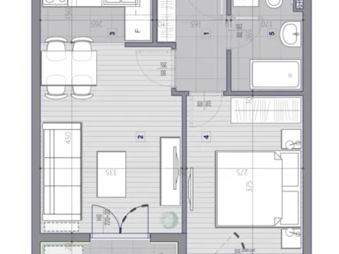 Prodaja, jednosoban stan, 40m², Zabjelo, Podgorica