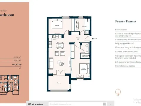 Prodaja, dvosoban stan, 97m², Luštica Bay, Tivat - image 2