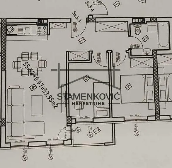 Prodaja, dvosoban stan, 54m², Veternik, Novi Sad Sve Podlokacije