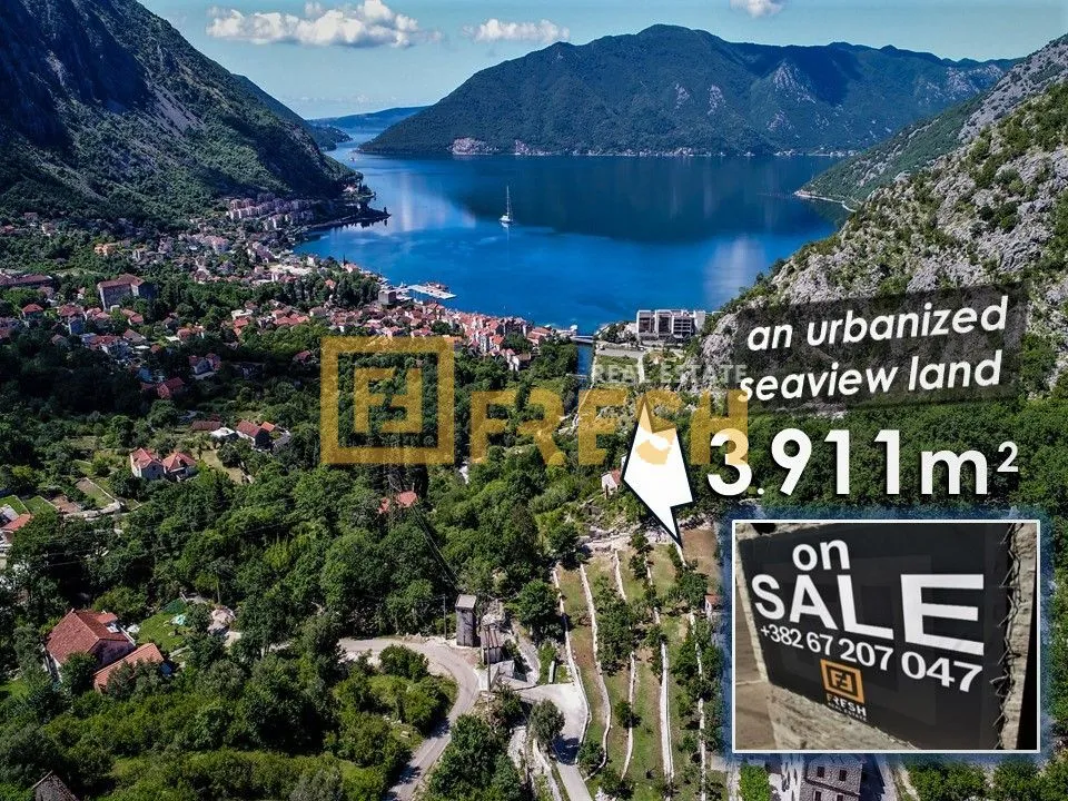 Prodaja, plac, 3911m², Kotor, Crna Gora