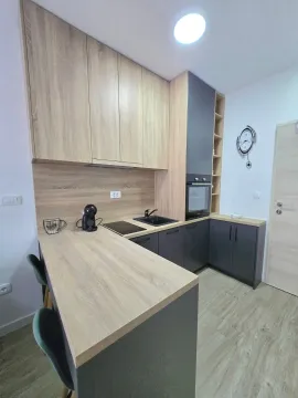 Moderna kuhinja sa šankom i ugradnim elementima. - image 9