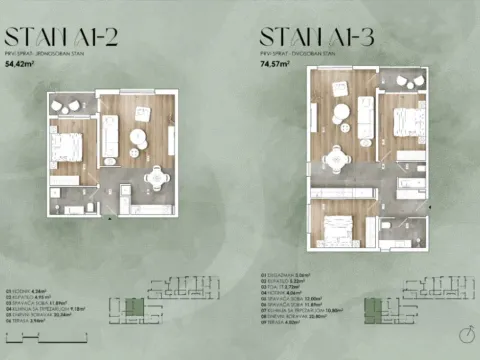 Sale, two bedroom apartment, 75m², Radanovići, Kotor - image 9