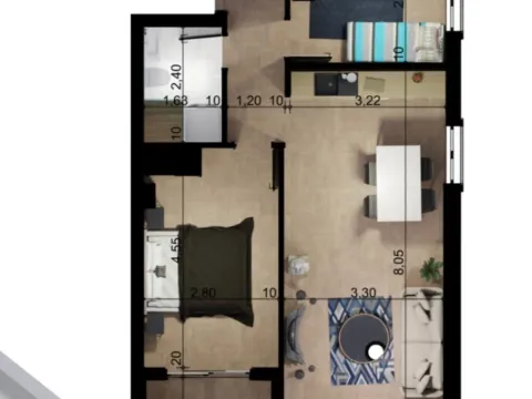 Sale, two bedroom apartment, 61m², Ilino, Bar - image 2