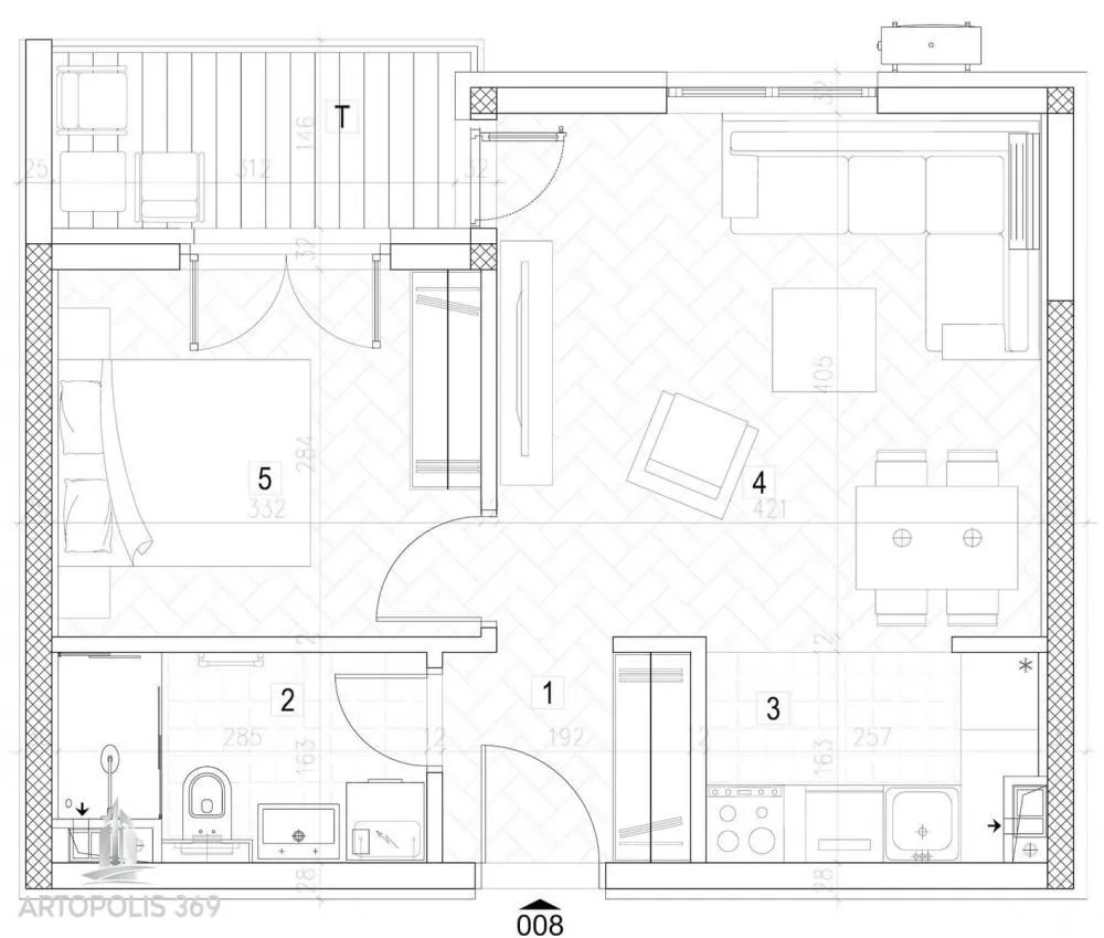 Sale, two bedroom apartment, 42m², Veliki Mokri Lug, Zvezdara Sve Podlokacije