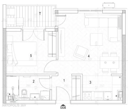 Sale, two bedroom apartment, 42m², Veliki Mokri Lug, Zvezdara Sve Podlokacije - image 8