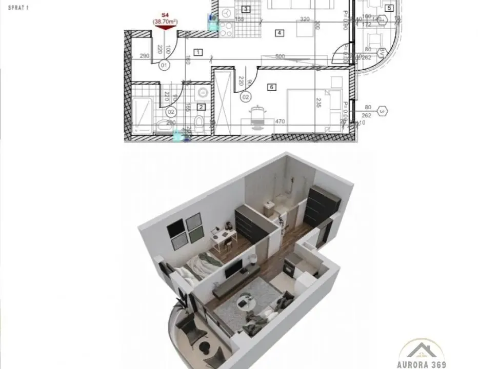 Prodaja, dvosoban stan, 38m², Telep, Novi Sad Sve Podlokacije