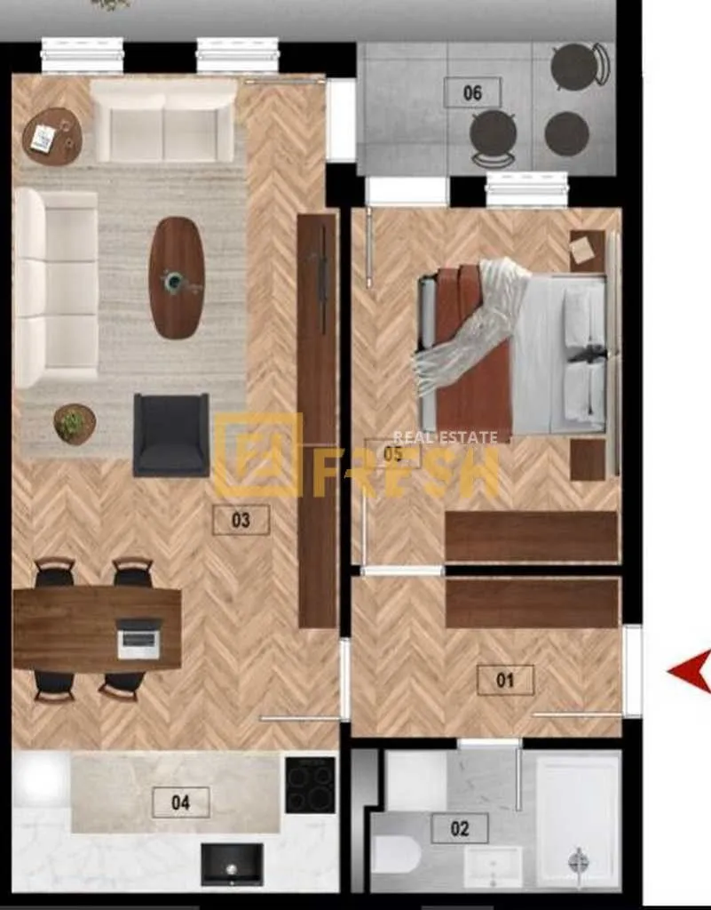 Prodaja, stan, 52m², Zabjelo, Podgorica