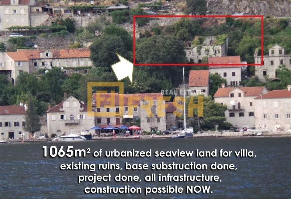 Prodaja, plac, 1065m², Kotor, Crna Gora