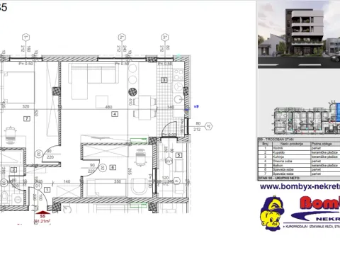 Prodaja, dvosoban stan, 61m², Telep, Novi Sad Sve Podlokacije - image 1