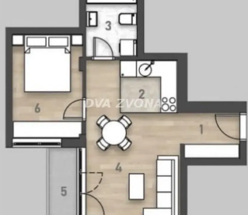 Prodaja, dvosoban stan, 43m², Rotkvarija, Novi Sad Sve Podlokacije