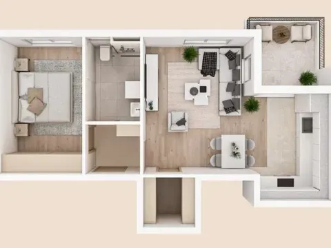 Sale, one bedroom apartment, 51m², Zelenika, Podgorica - image 3