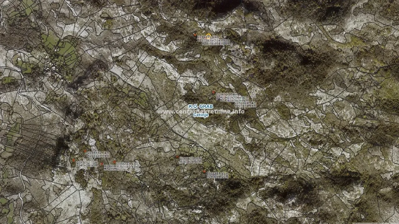 Sale, land lot, 79347m², Grab, Cetinje