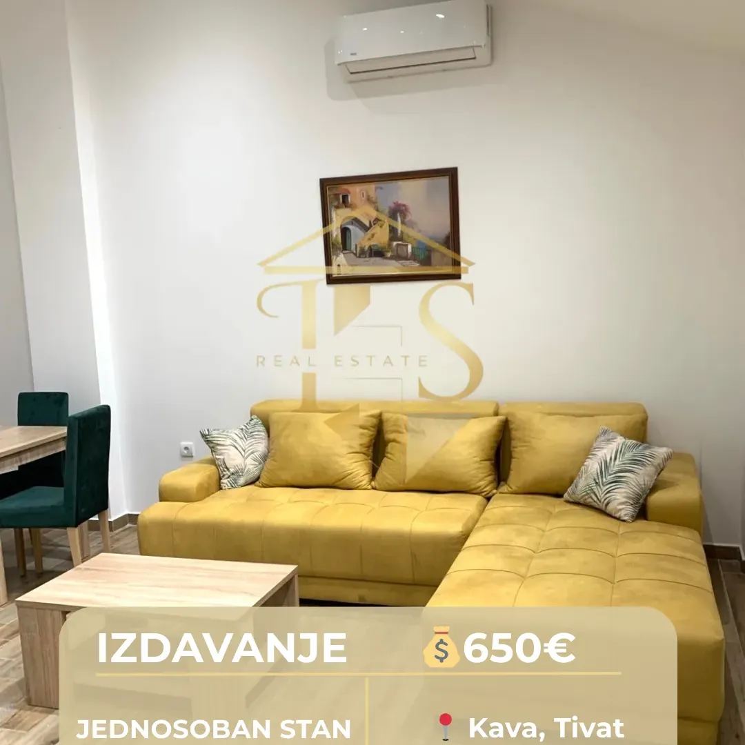 Izdavanje, jednosoban stan, 65m², Kava, Tivat