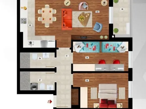 Prodaja, dvosoban stan, 69m², Stari Aerodrom, Podgorica - image 10