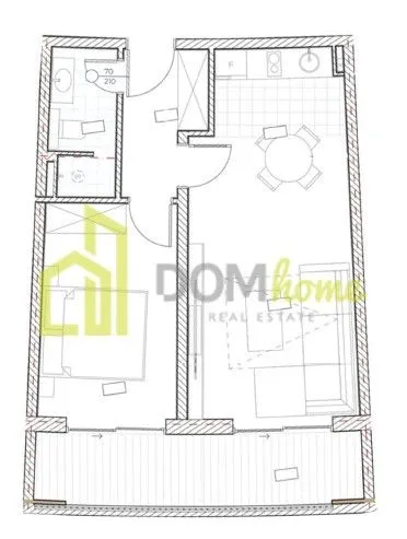 Prodaja, jednosoban stan, 52m², Bečići, Budva